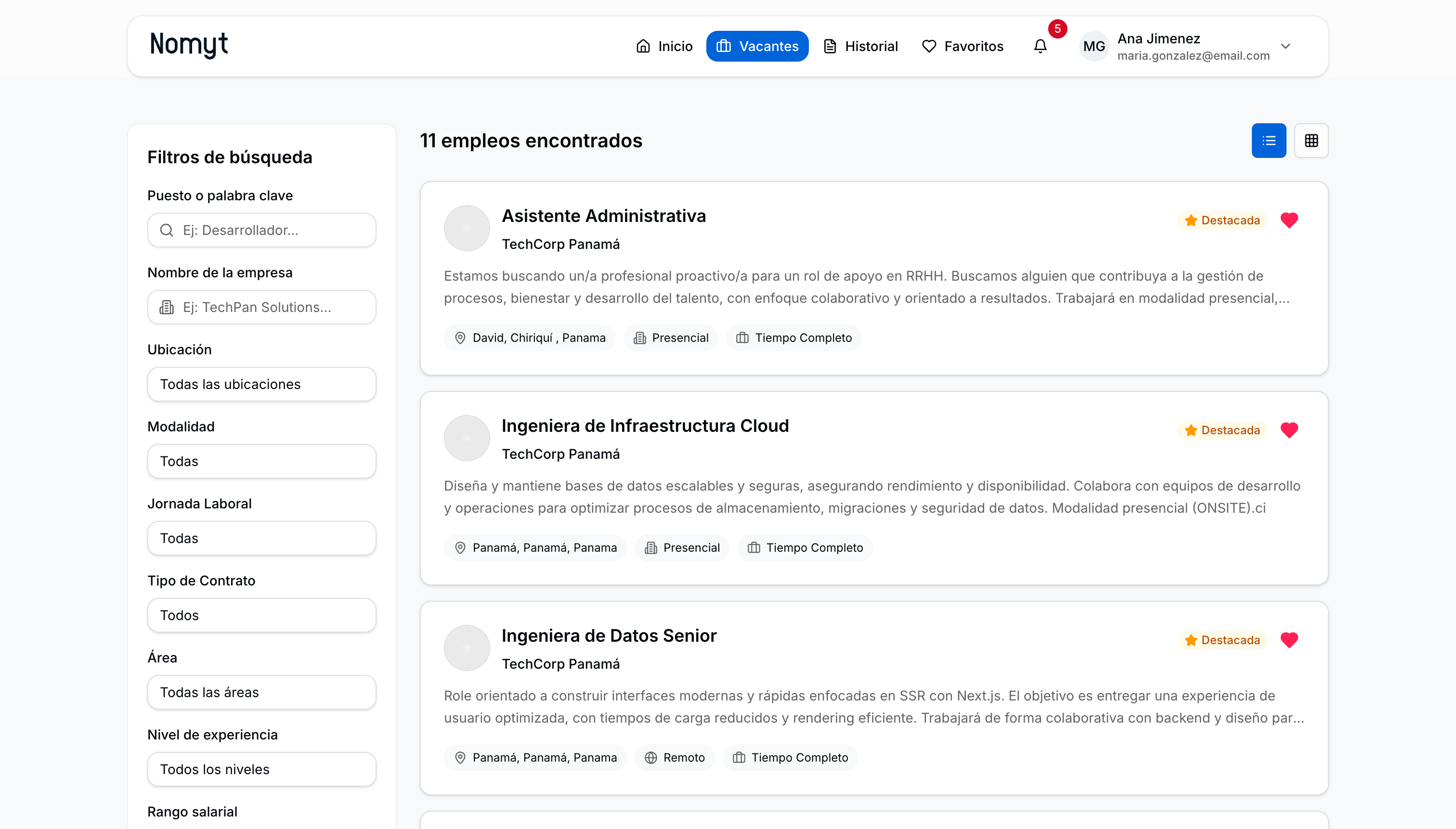 Buscador de empleos
