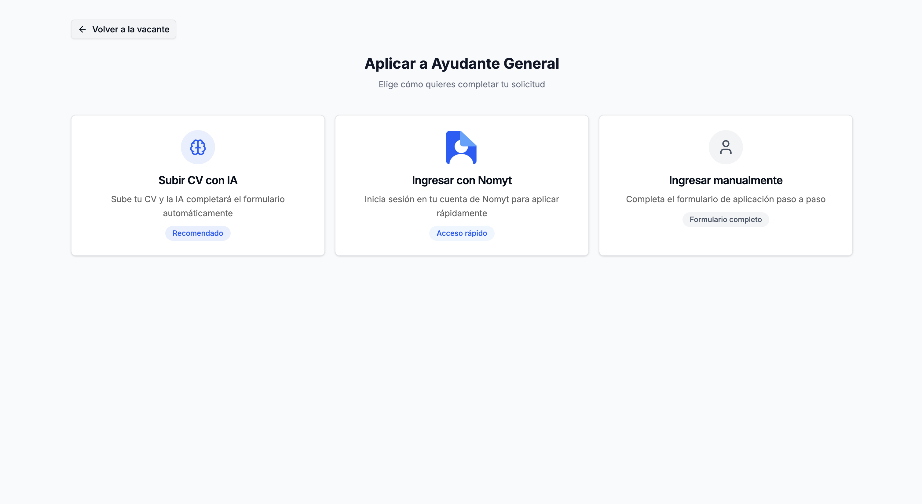 Postulación directa desde tu portal