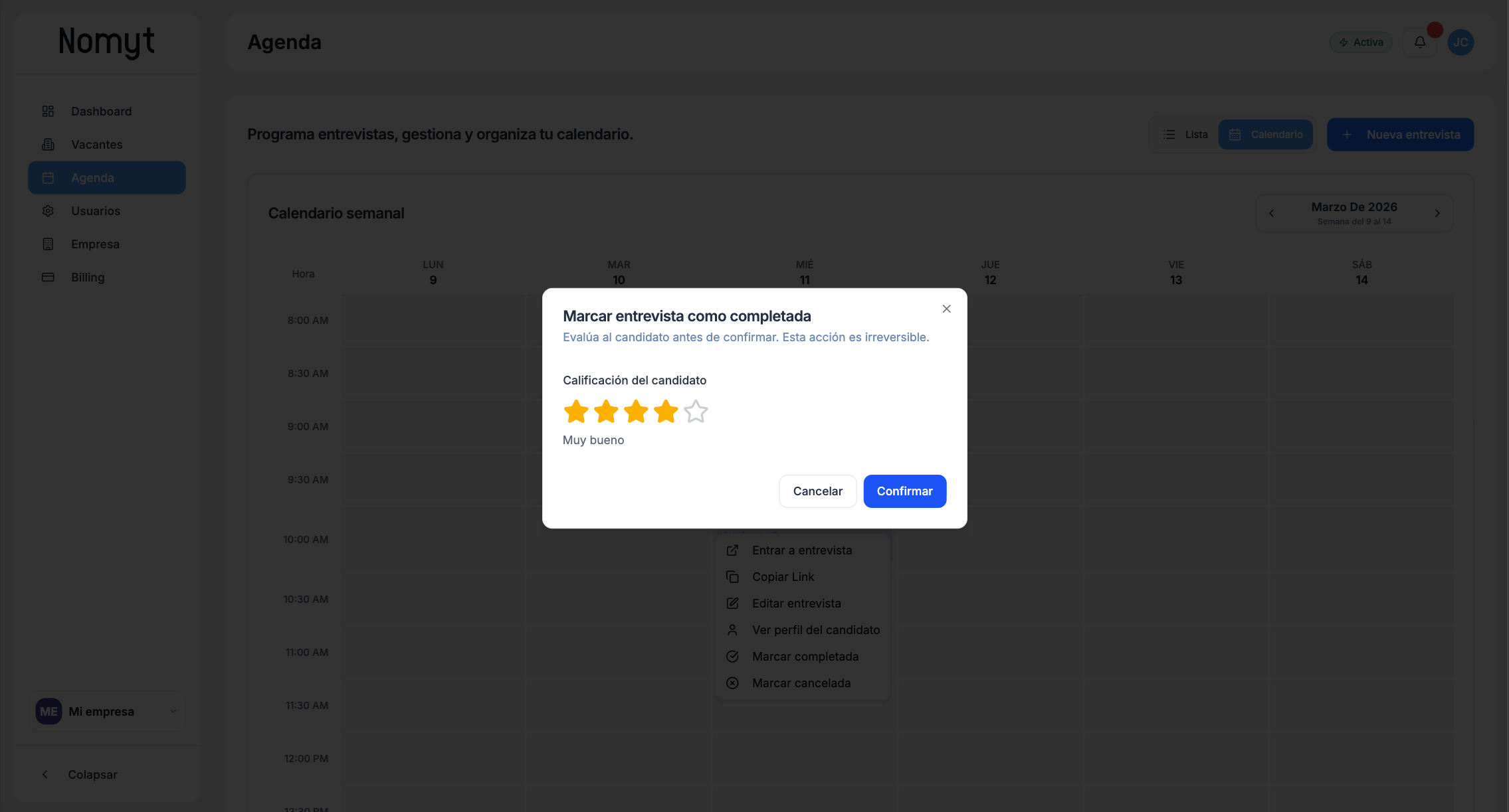Calificación manual detallada